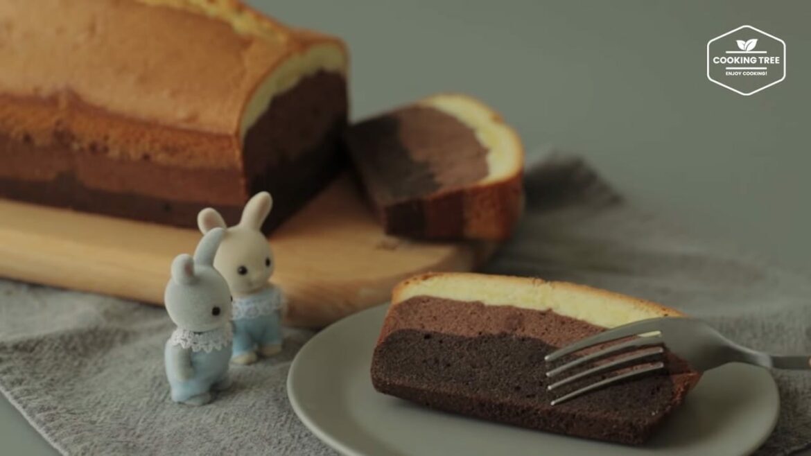 Gâteau quatre-quarts ombré