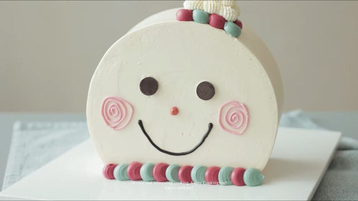 Gâteau au lait bonhomme de neige