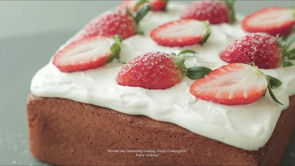 Gâteau castella à la crème de fraise