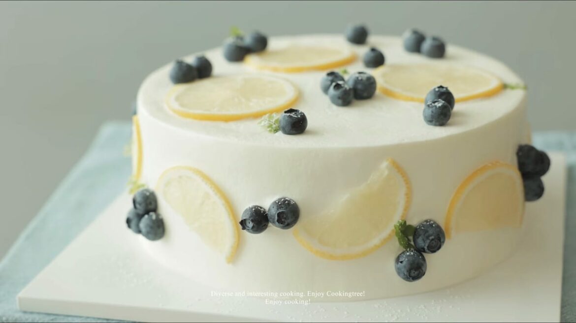 Gâteau au citron et aux bleuets