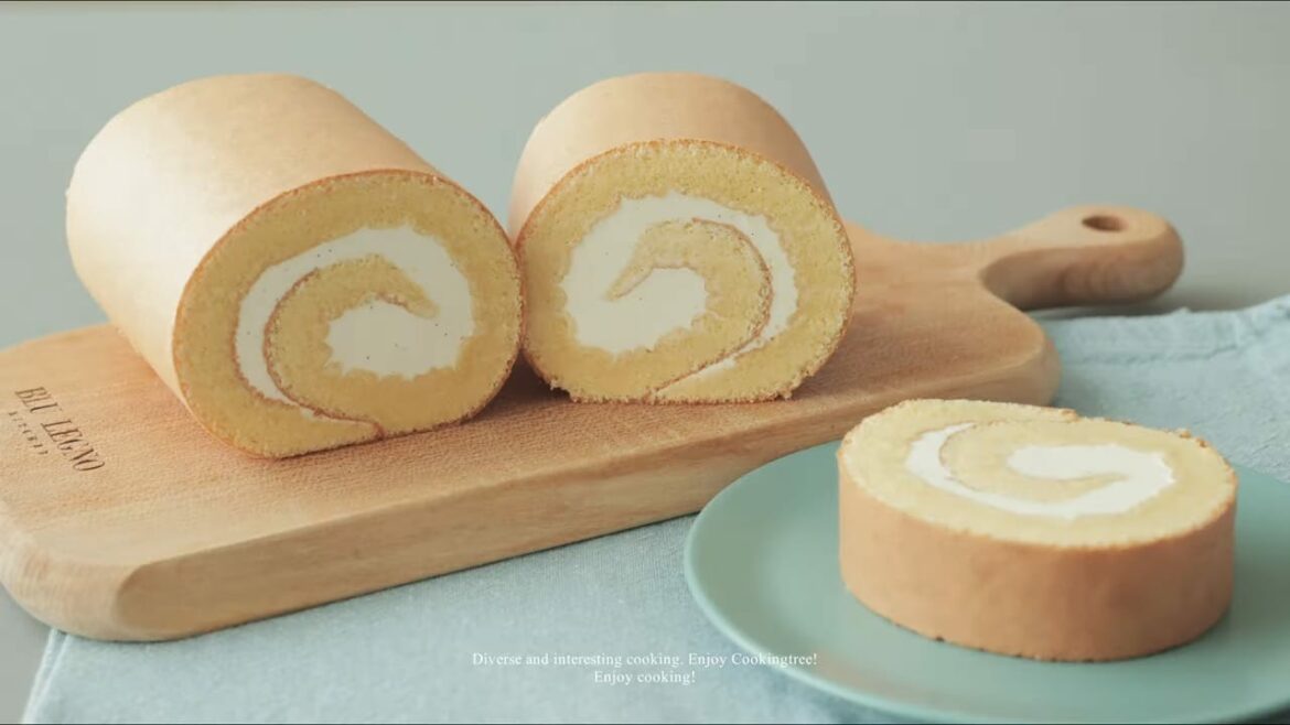 Gâteau roulé à la vanille