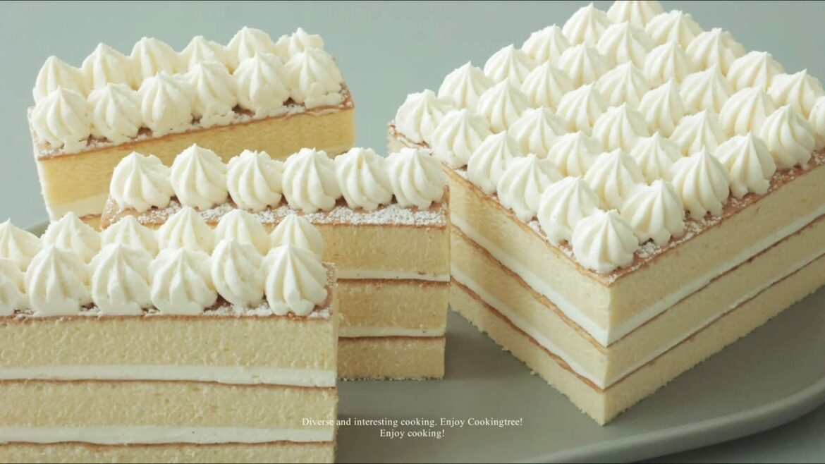 Gâteau au coton moelleux à la vanille