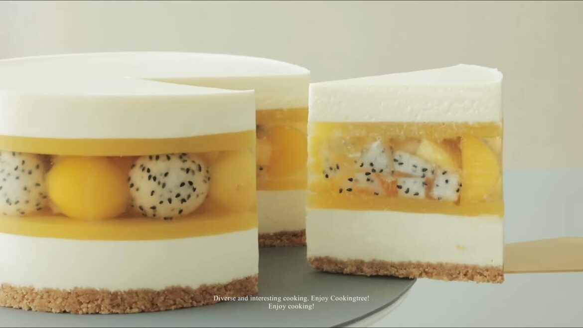 Gâteau au fromage à la gelée de mangue