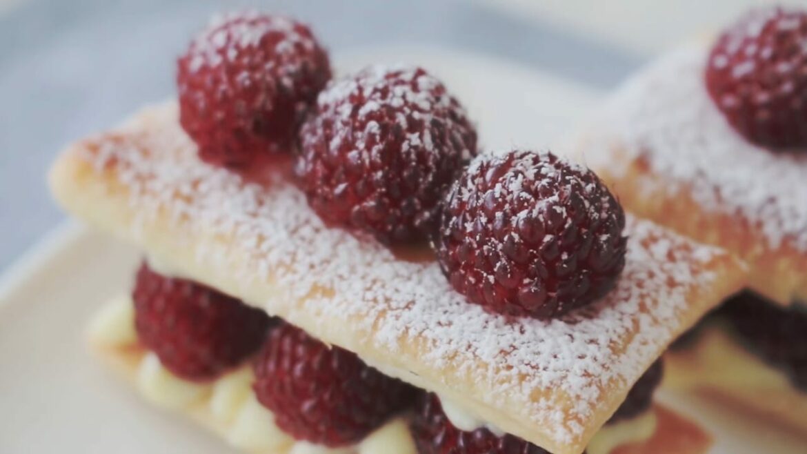 Millefeuille aux framboises
