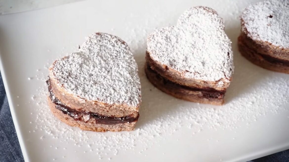 Gâteau brownie coeur