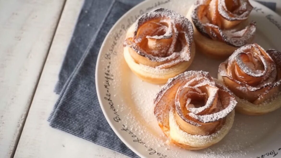 Tarte aux pommes à la rose Tarte aux pommes