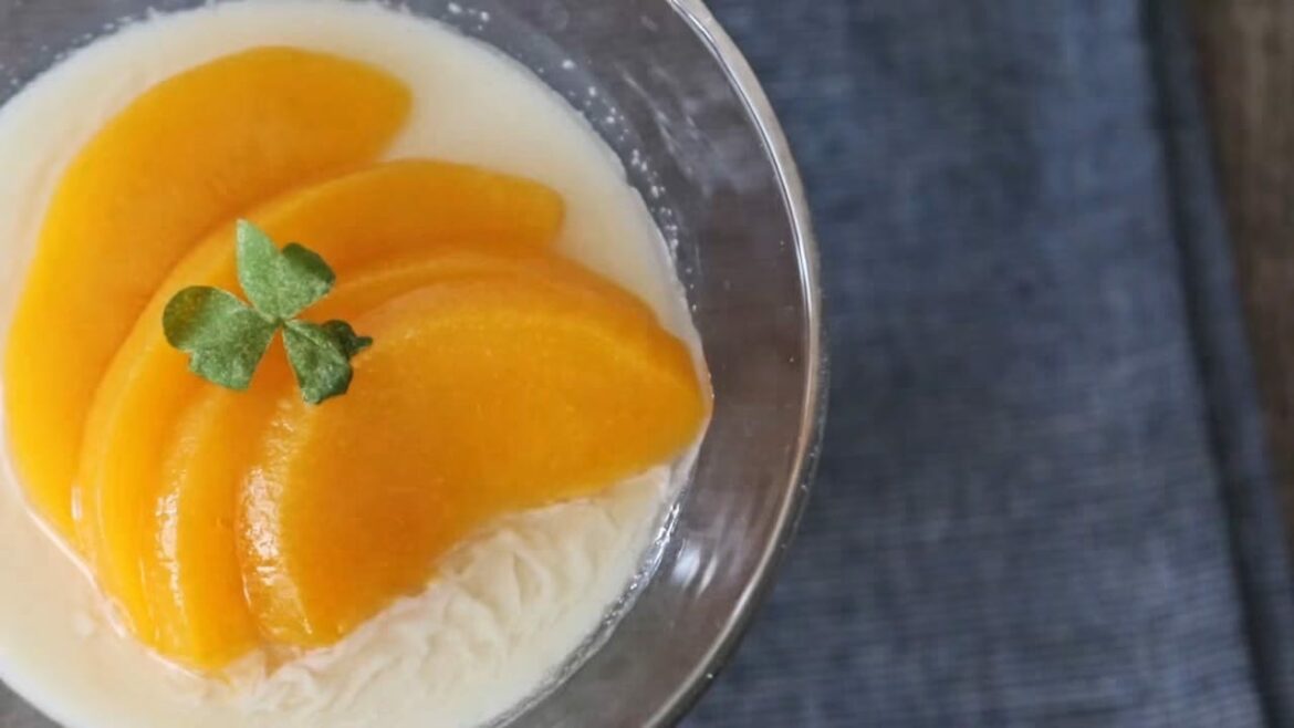 Panna cotta aux pêches