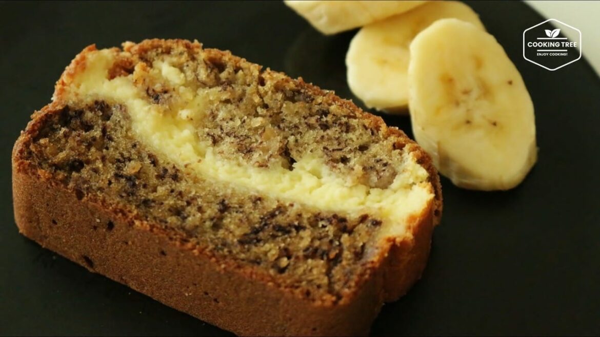 Pain aux bananes fourré au fromage à la crème