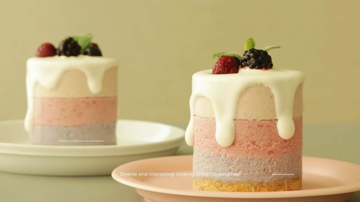 Gâteau mousse aux trois baies