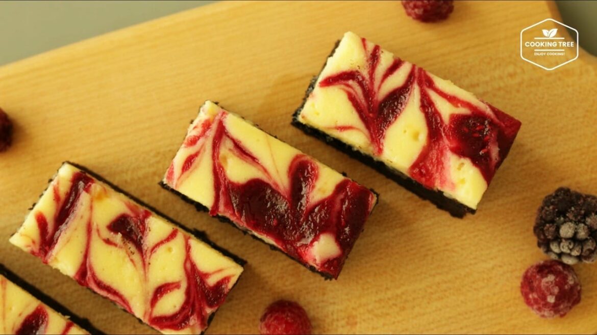 Brownie au fromage à la framboise