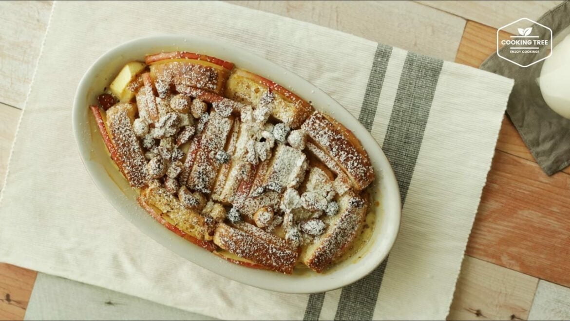 Pouding au pain aux pommes