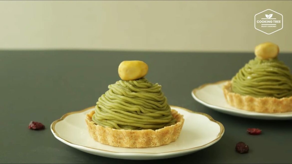 Tarte Mont Blanc au thé vert