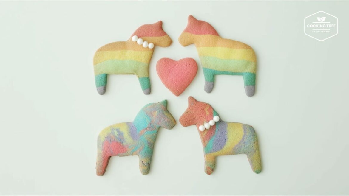 Biscuit licorne arc-en-ciel