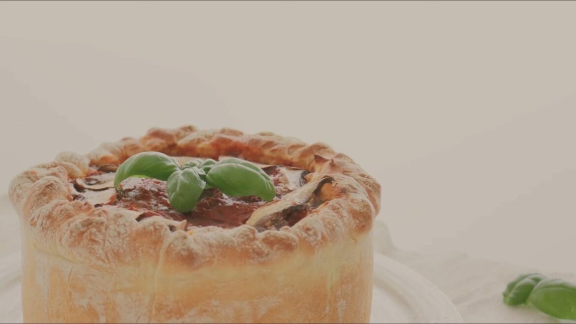 pizza à plat profond de chicago