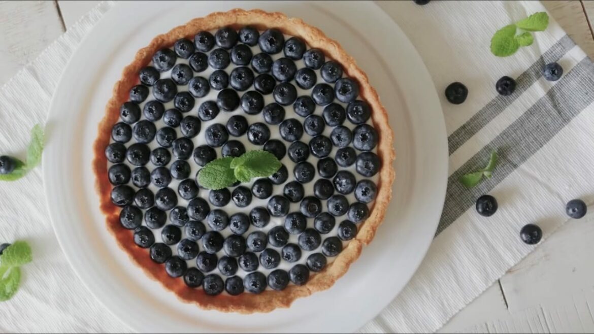 Tarte aux myrtilles à la crème de yaourt