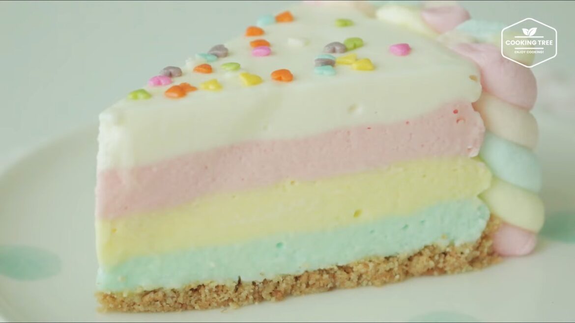 Gâteau au fromage pastel à la guimauve