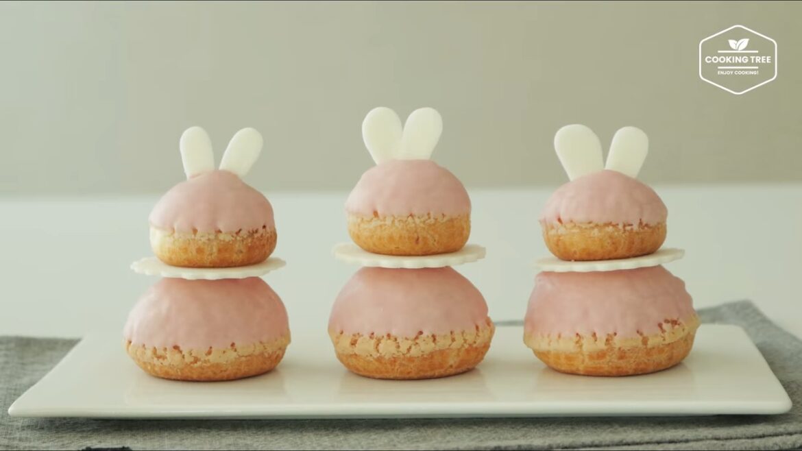 Pink Rabbit Cookie Choux (Chou à la crème)