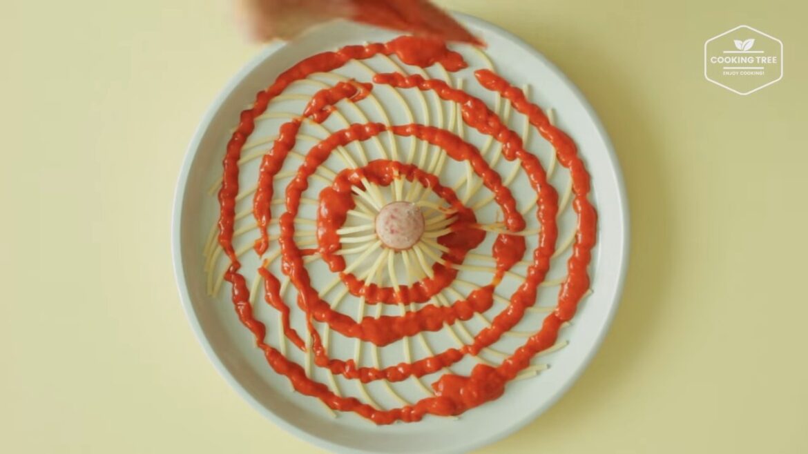 Cuisinier drôle de spaghetti