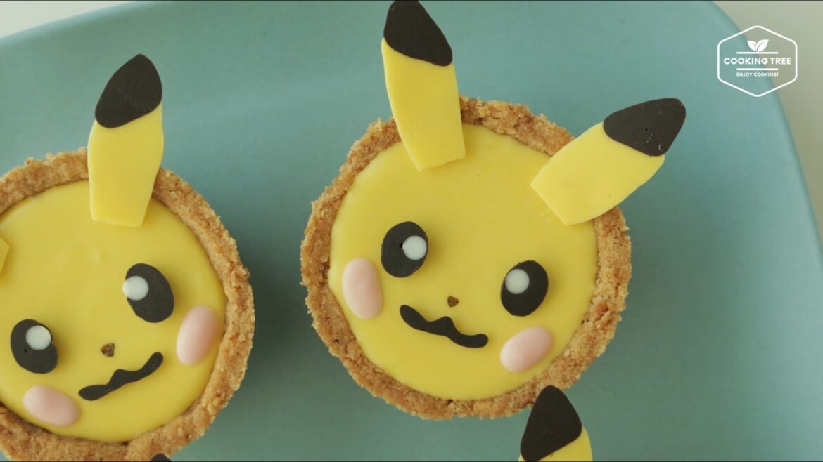Tarte à la crème de banane Pikachu