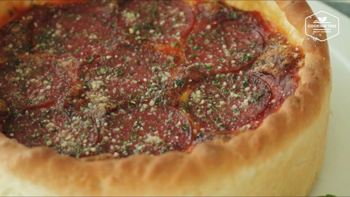 Pizza profonde au pepperoni