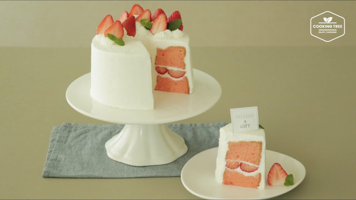 Gâteau mousseline aux fraises