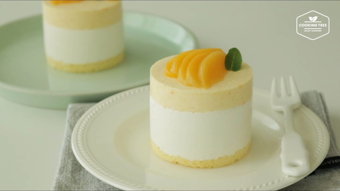 Gâteau mousse aux pêches
