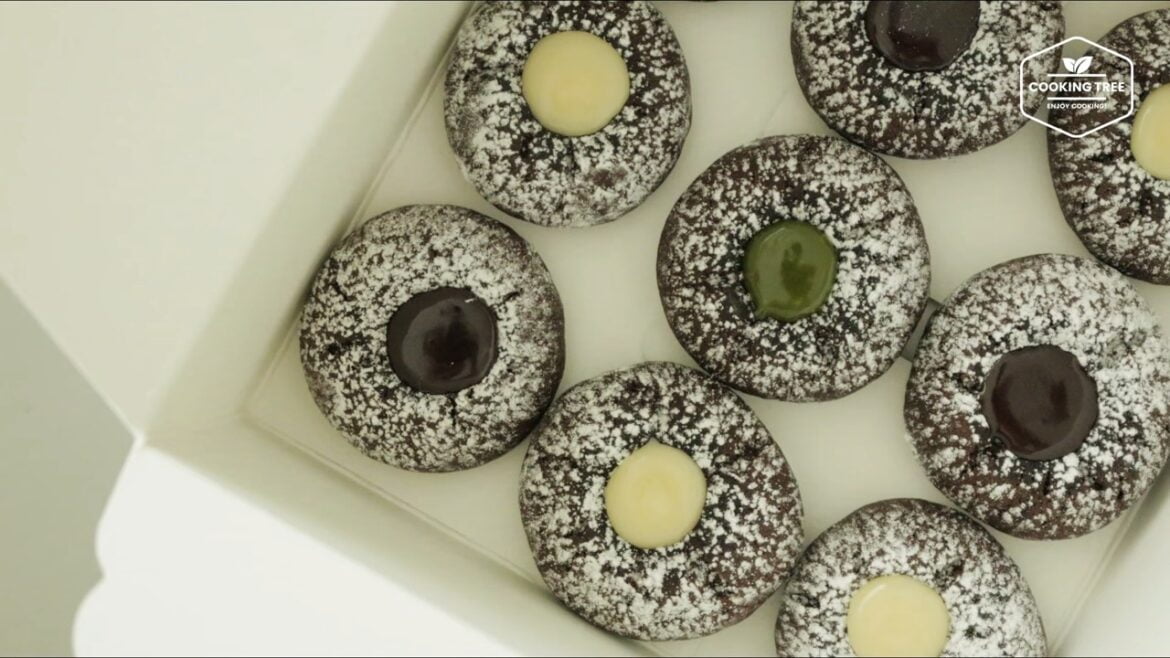 Biscuits froissés à la ganache au chocolat