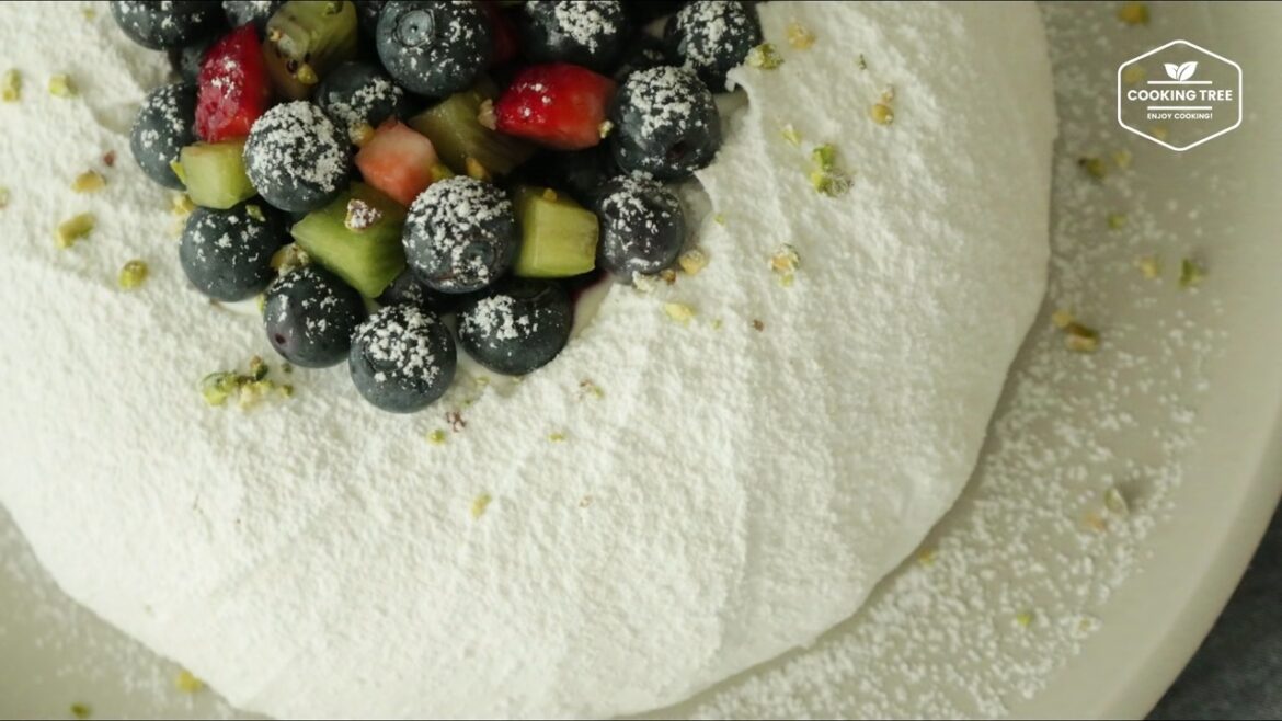 Pavlova aux bleuets