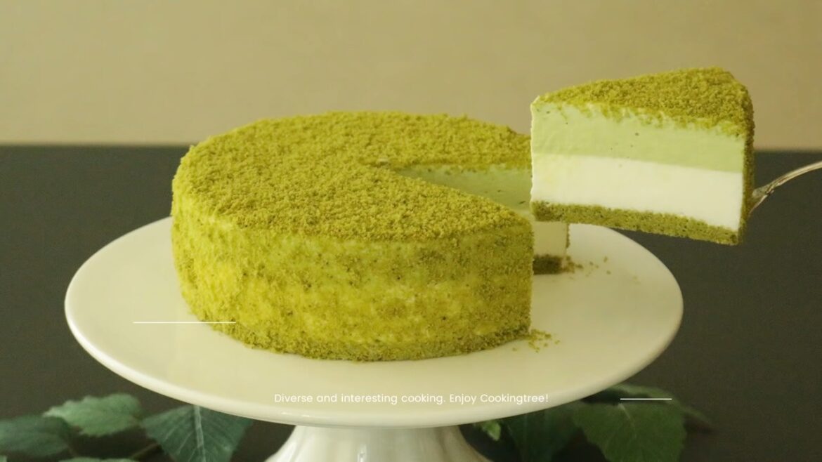 Gâteau au fromage au thé vert (Matcha Mousse cake)