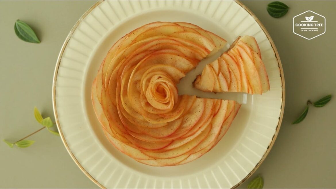 Tarte aux pommes roses