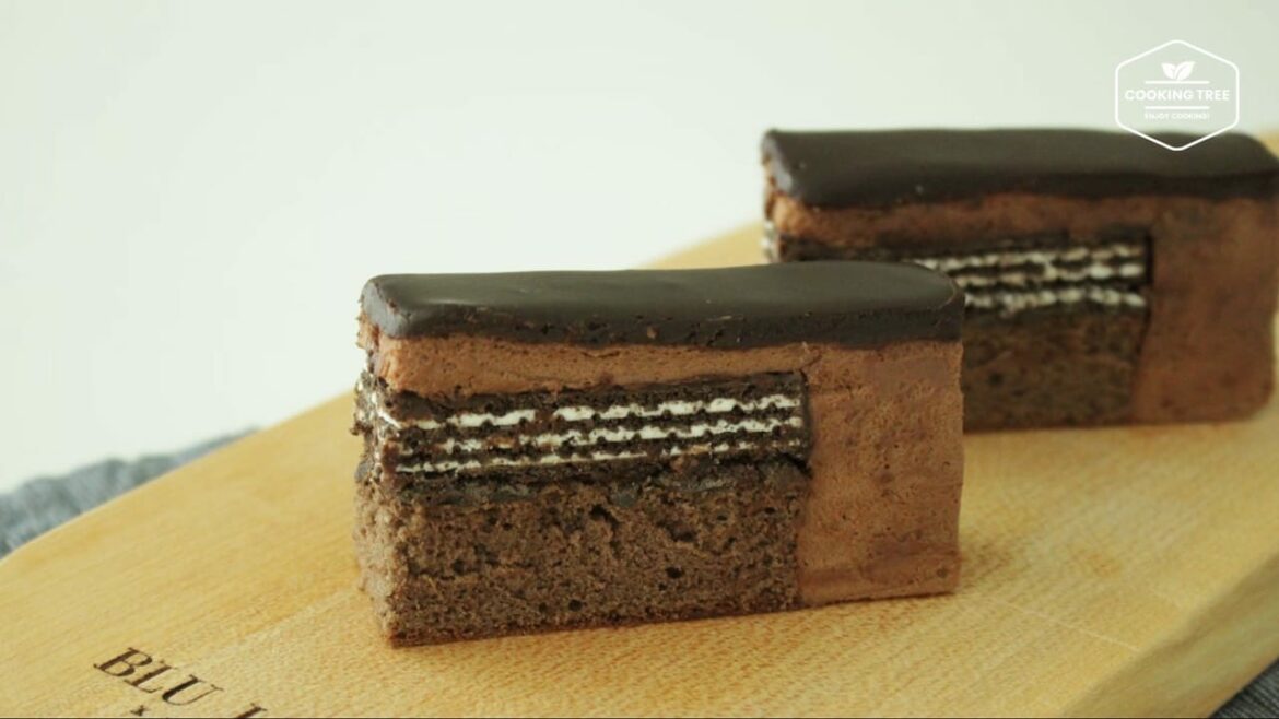 Gâteau mousse au chocolat avec Oreo Wafer