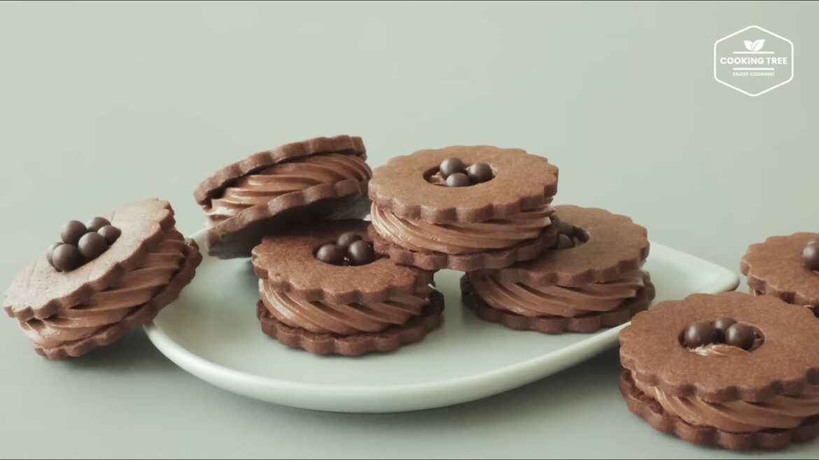 Biscuits au sable et à la crème au chocolat
