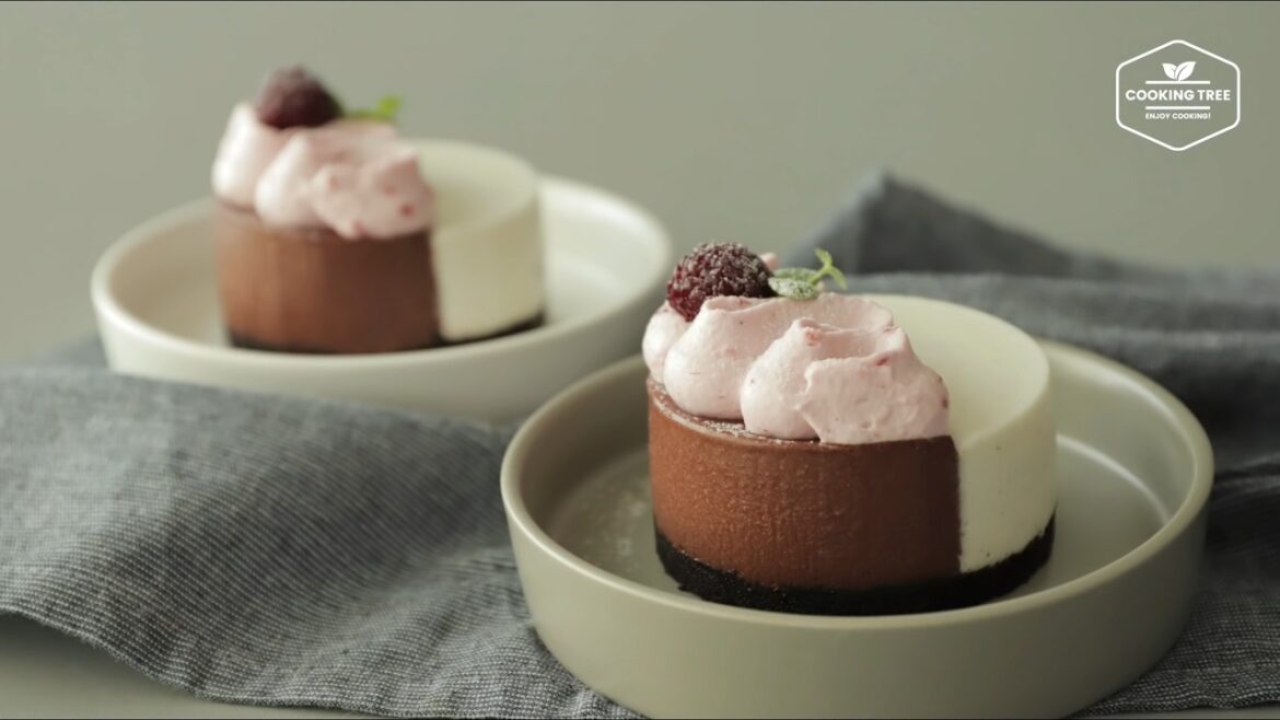 Gâteau double mousse chocolat-vanille