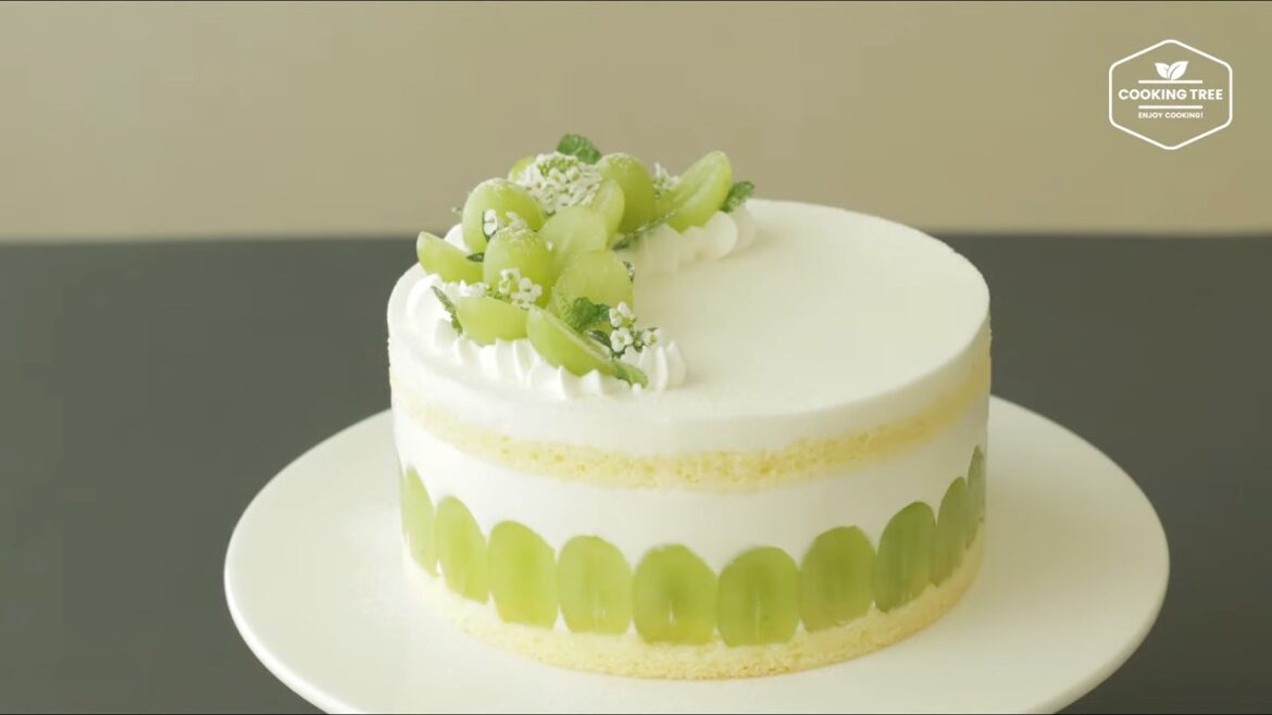 Gâteau à la crème de yaourt aux raisins verts