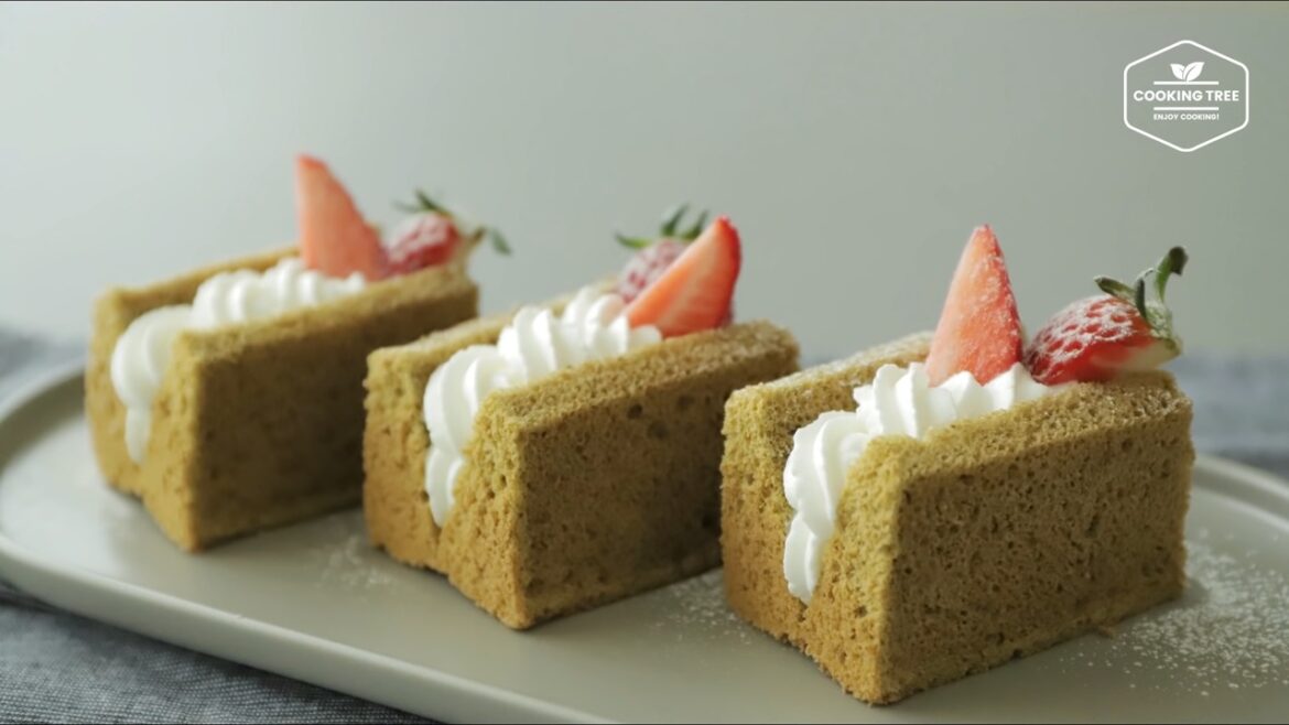 Sandwich au gâteau mousseline au thé vert