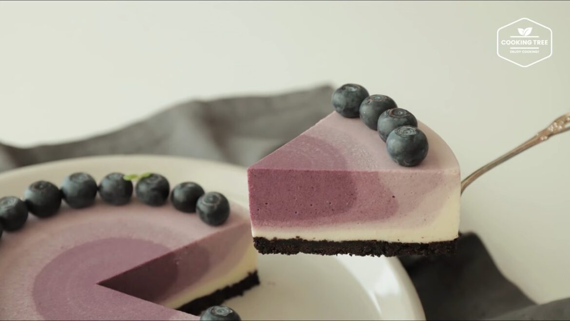 Gâteau au fromage ondulé aux bleuets