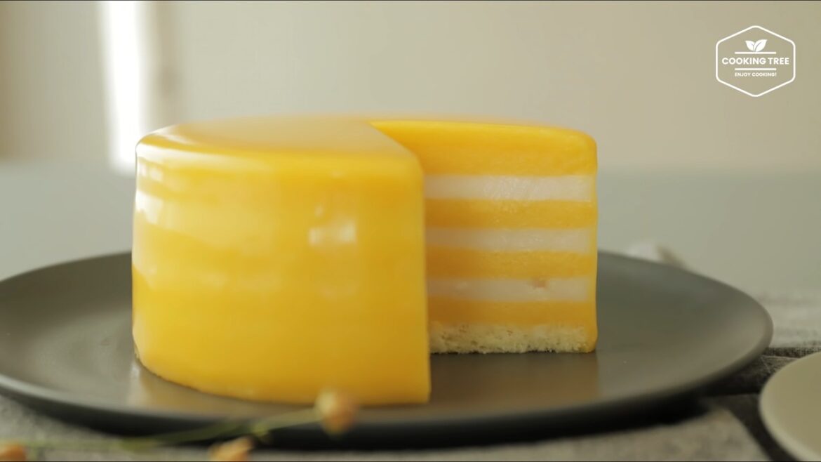 Gâteau à la gelée de mangue et de noix de coco