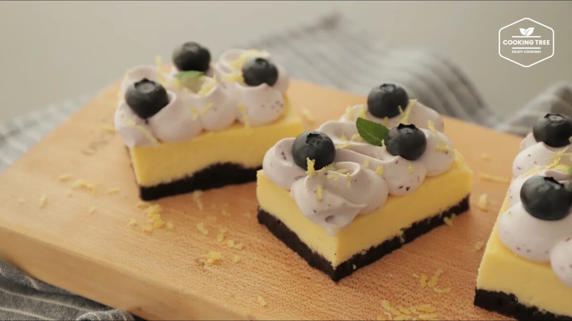 Cheesecake aux bleuets et au citron