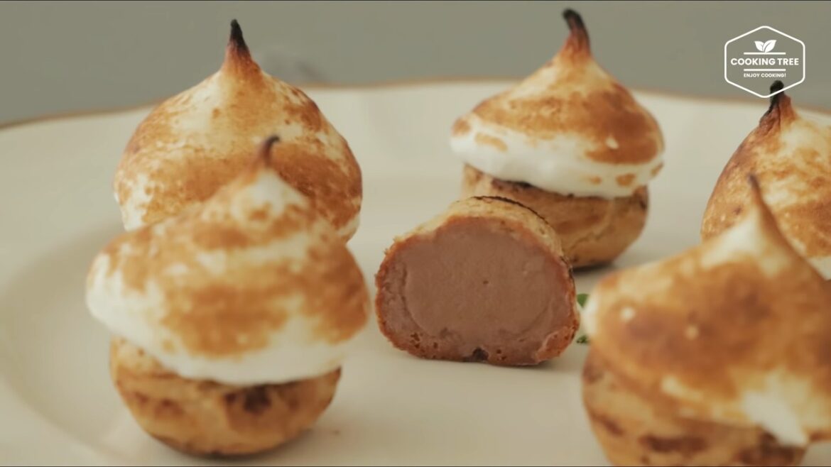 Choux meringués au cacao Choux à la crème