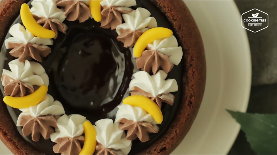 Gâteau au chocolat et à la banane