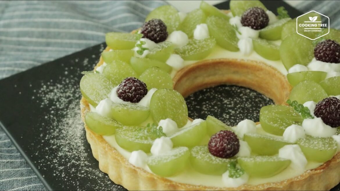 Tartelette à la couronne de raisin vert
