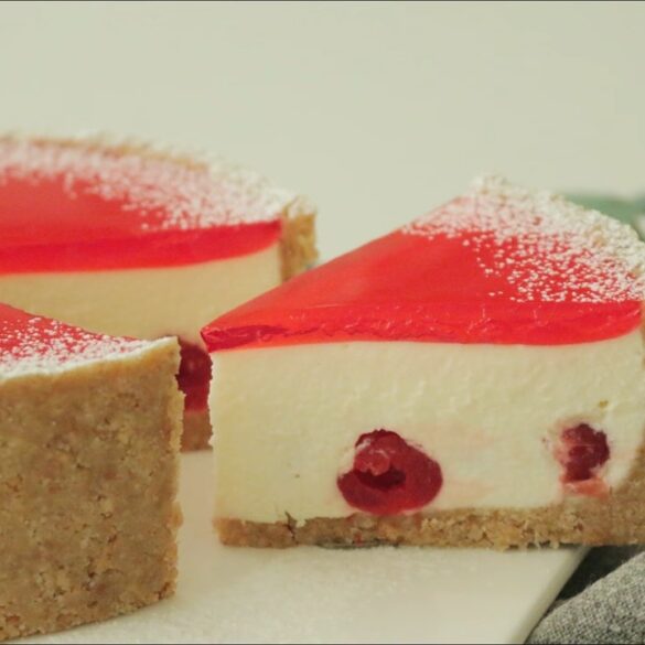 Cheesecake aux cerises sans cuisson