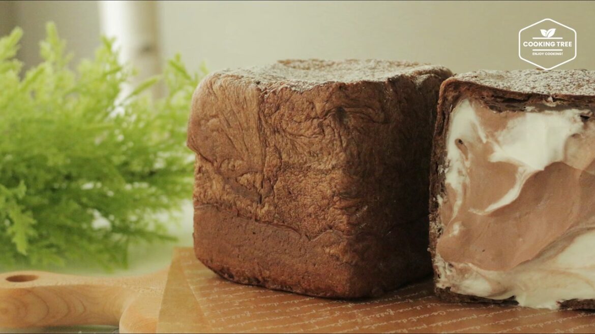 Choux à la crème en cubes de chocolat