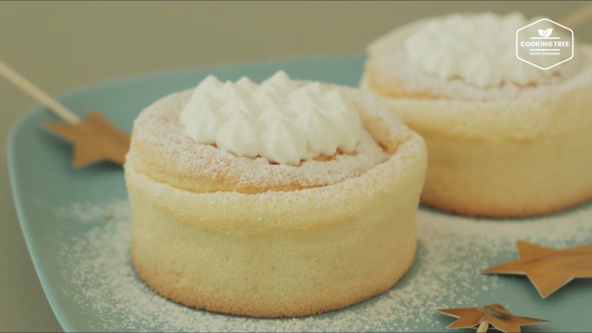 Gâteau mousseline à la crème fouettée