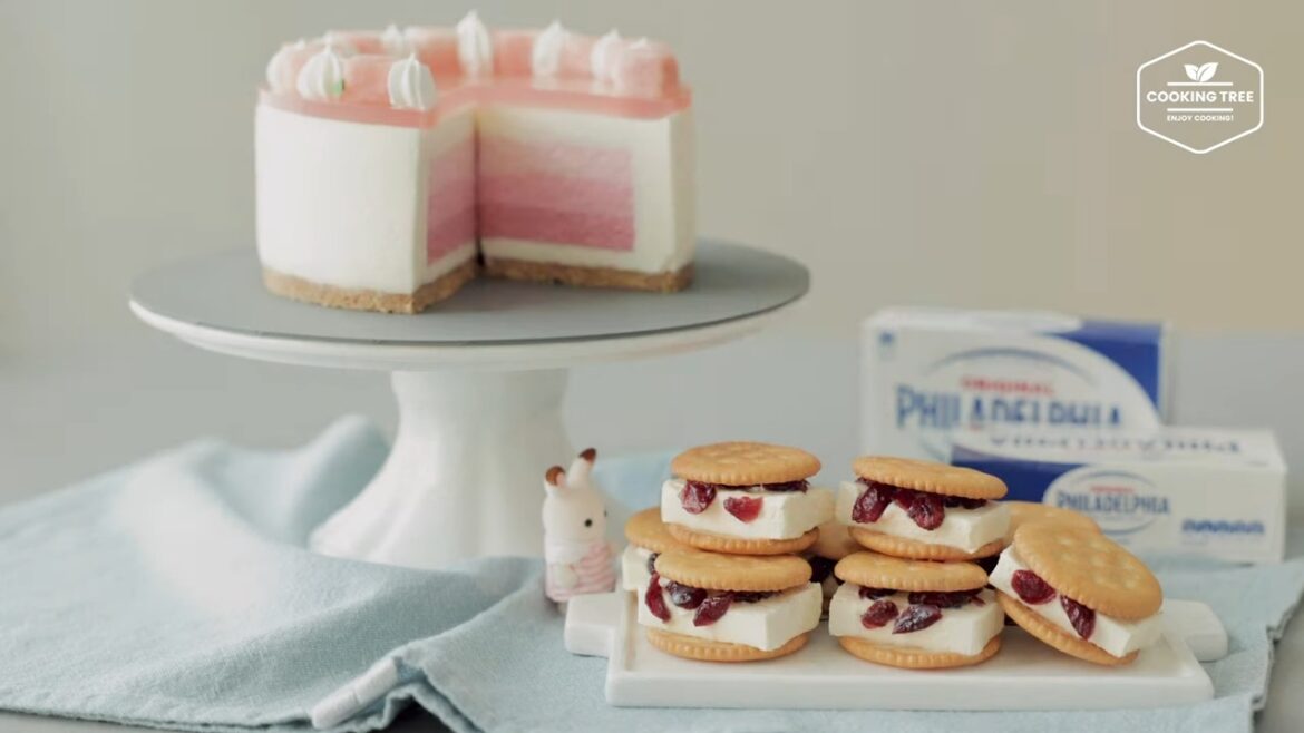 Cheesecake aux pêches sans cuisson