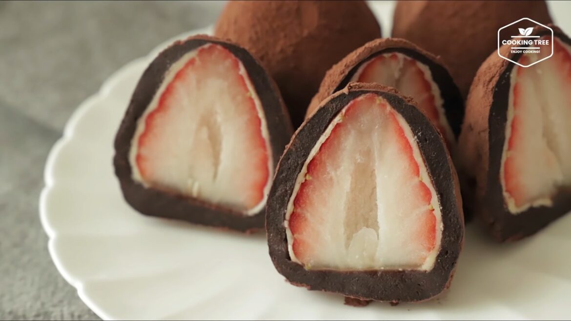 Gâteau de riz aux fraises et au chocolat