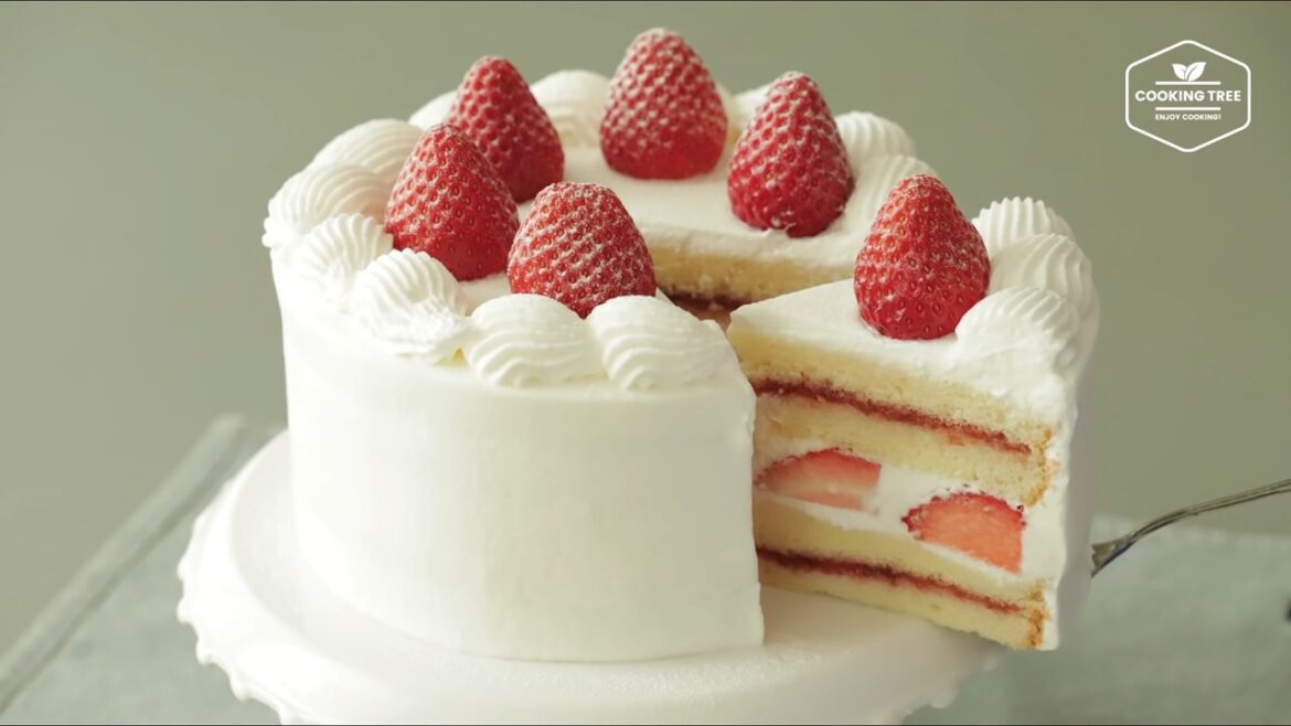 Gâteau aux fraises sans four