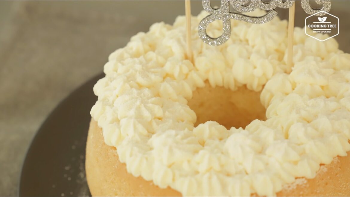Gâteau mousseline au fromage à la crème