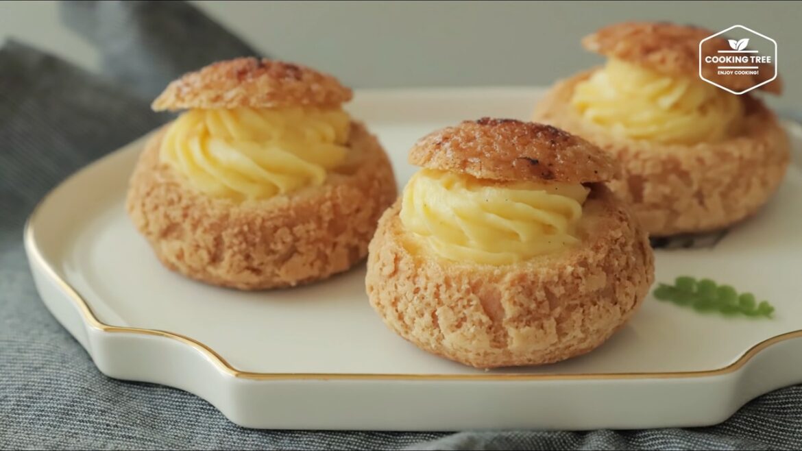 Choux aux biscuits à la crème brûlée