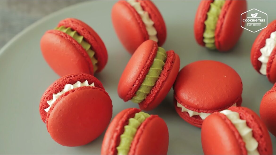 Macaron au fromage à la crème de Noël